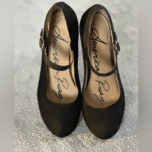 American Rag black Maryjane wedges 8.5
